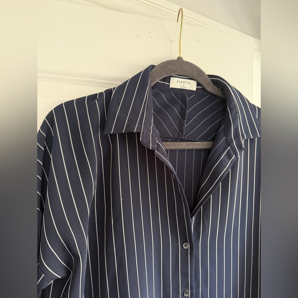 Aritzia Pinstripe Button Down - image 3